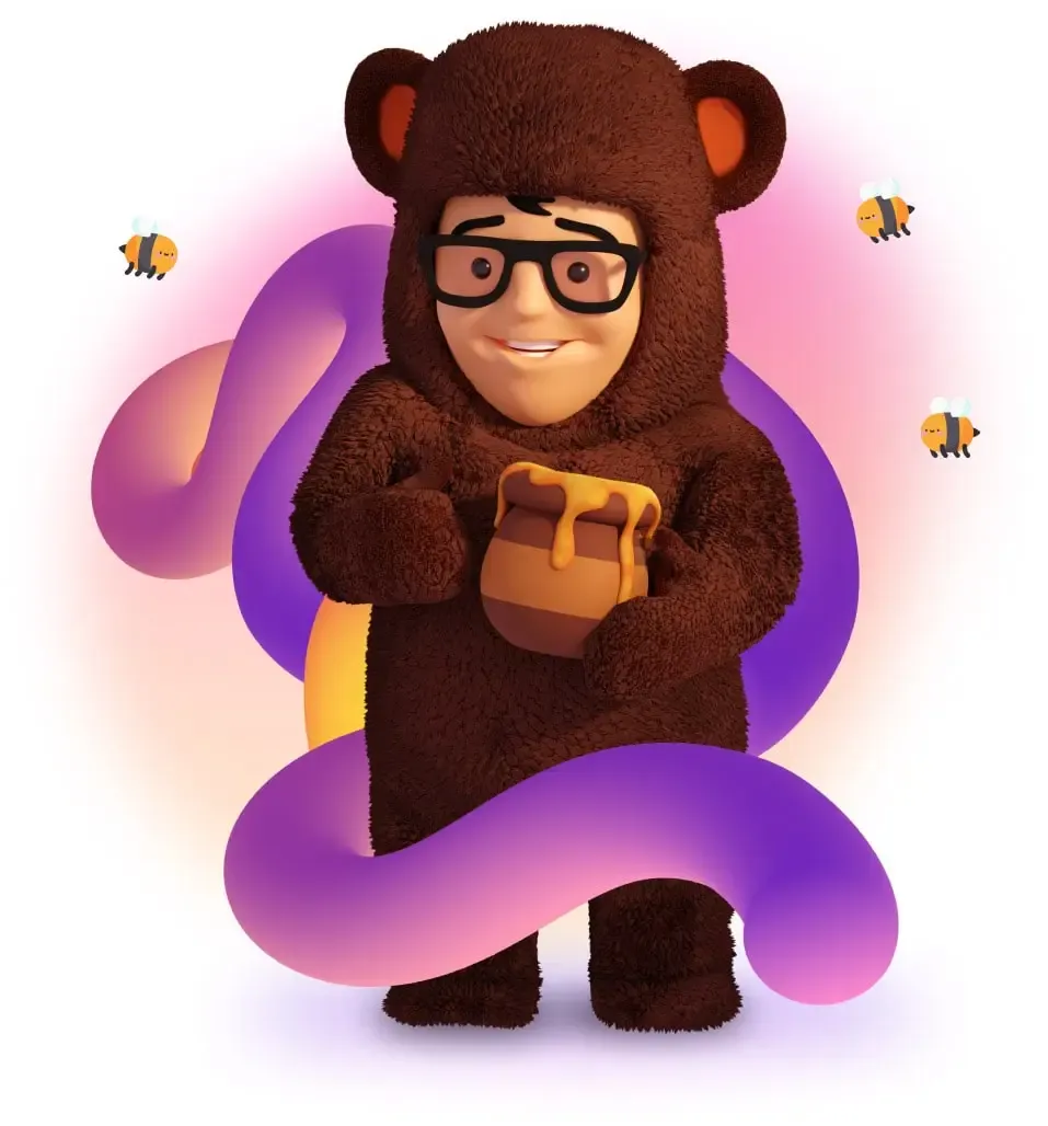 Kevin with a jar of honey