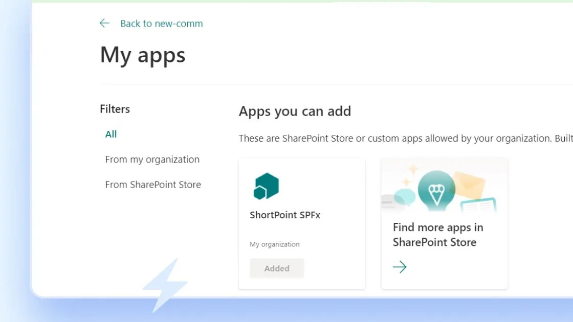 Updated App Catalog Set-Up Experience