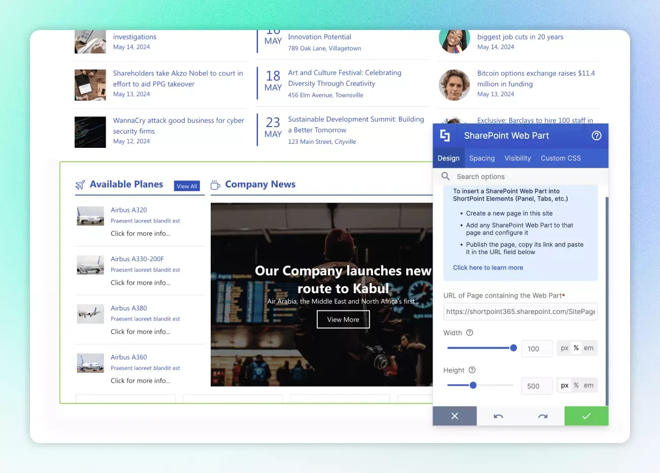 sharepoint webpart element