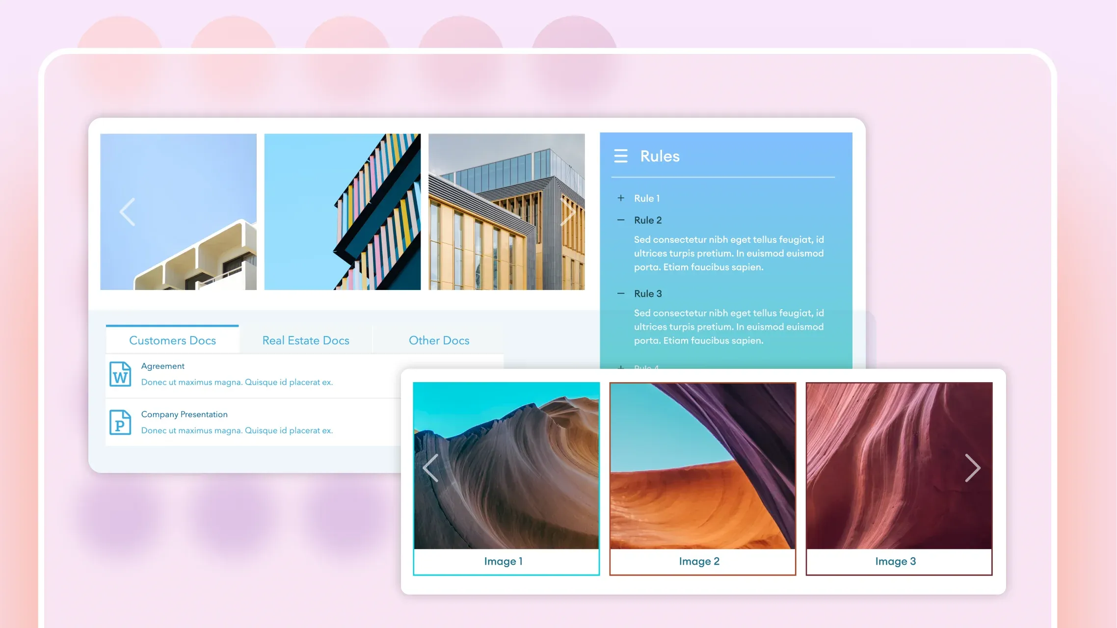 ShortPoint Image Carousel design element