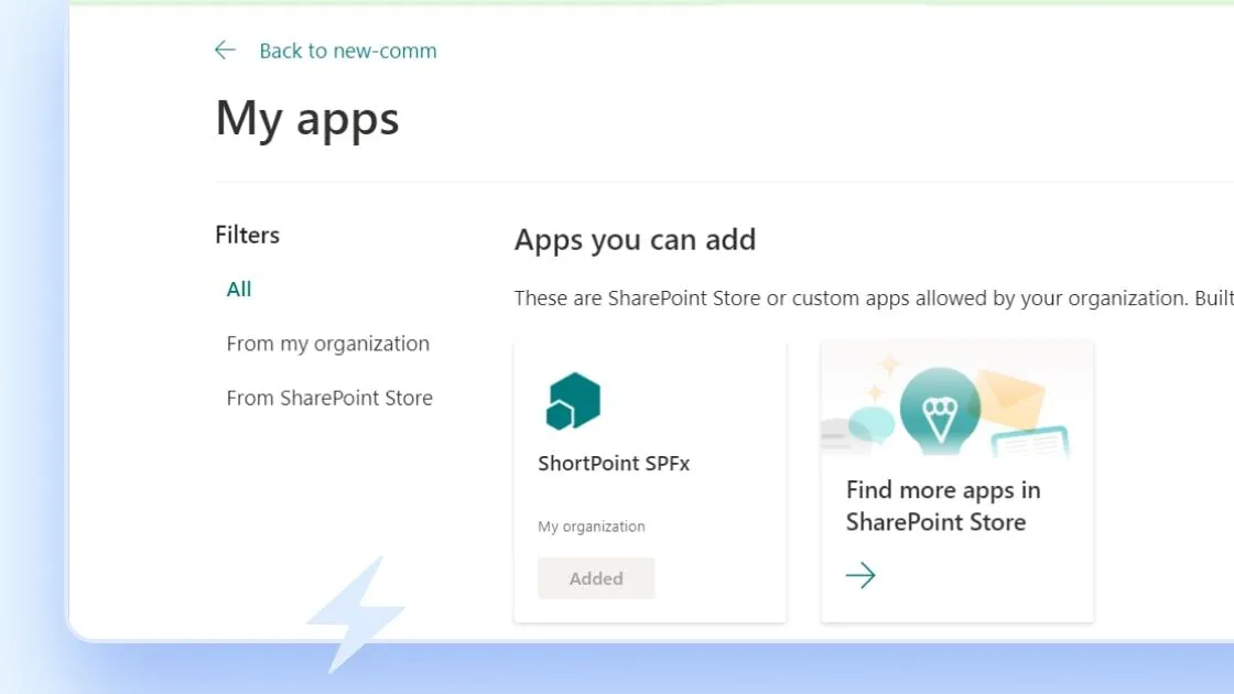 Updated App Catalog Set-Up Experience