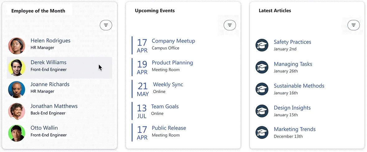 Filter SharePoint data