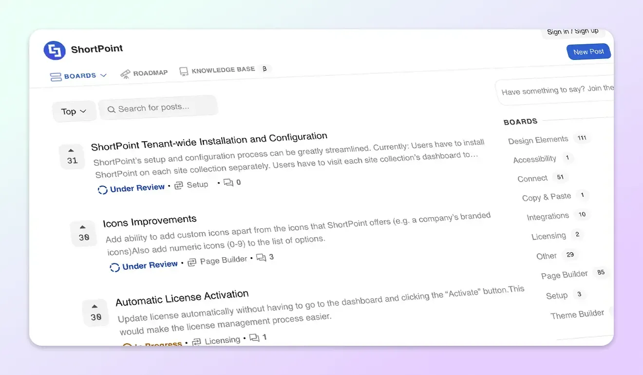 a call for feature request