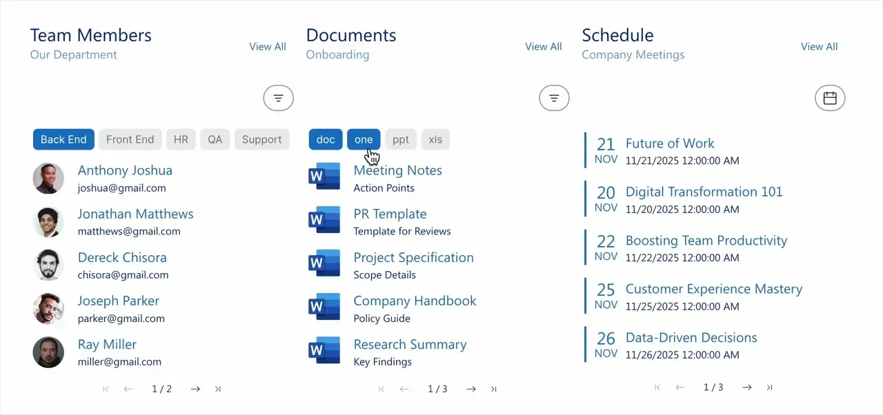 tabs widget demo