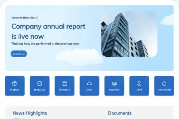 Homepage SharePoint template