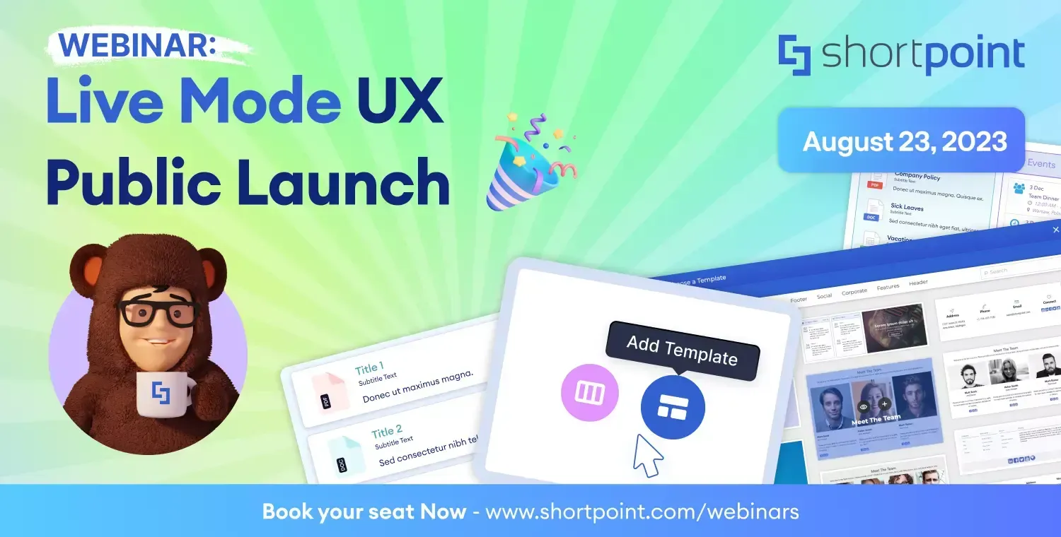 shorpoint live mode launch webinar